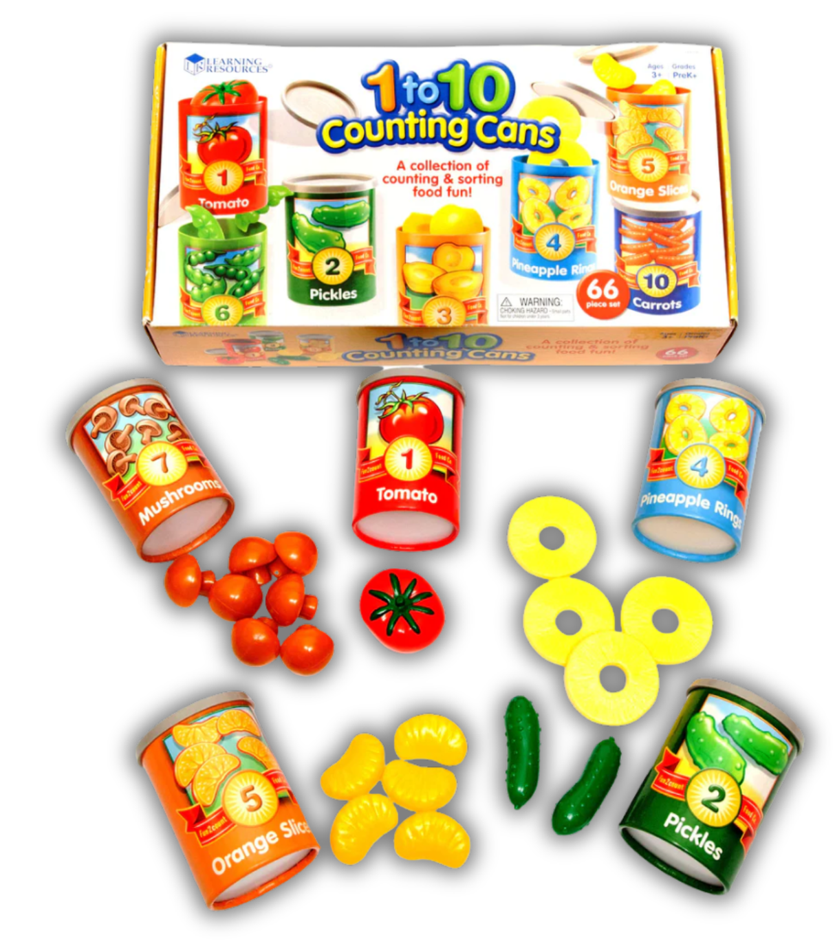 1 to 10 Counting Cans