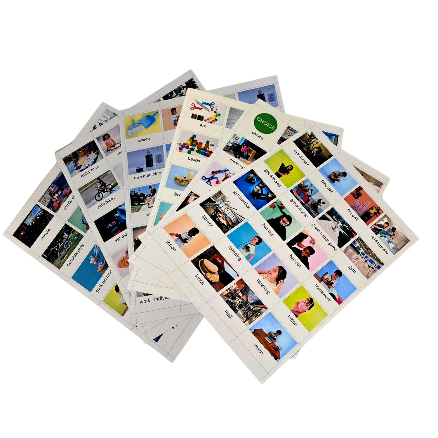 Visual Schedule Communication Cards