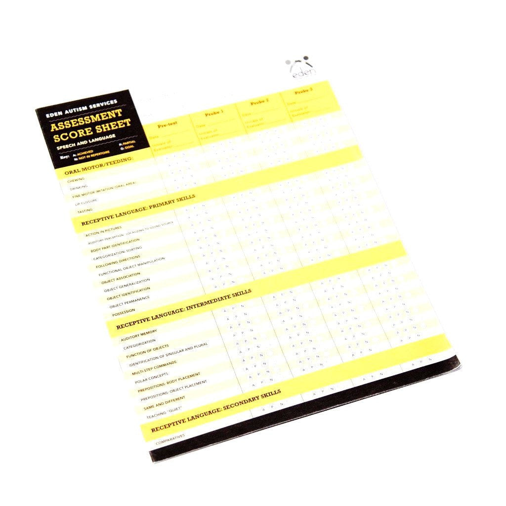 Speech & Language Assessment Score Sheets: 10-pack