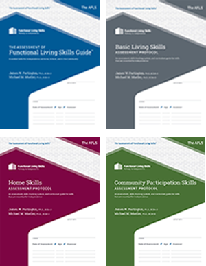 The Assessment of Functional Living Skills AFLS Assessment Bundle Basic Living Skills Home Kills and Community Participation Skills and AFLS Guide Book Bundle.