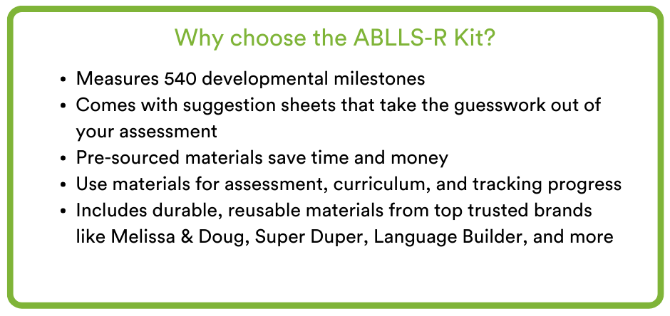 Assessment Materials Kit for ABLLS®-R, with Manual