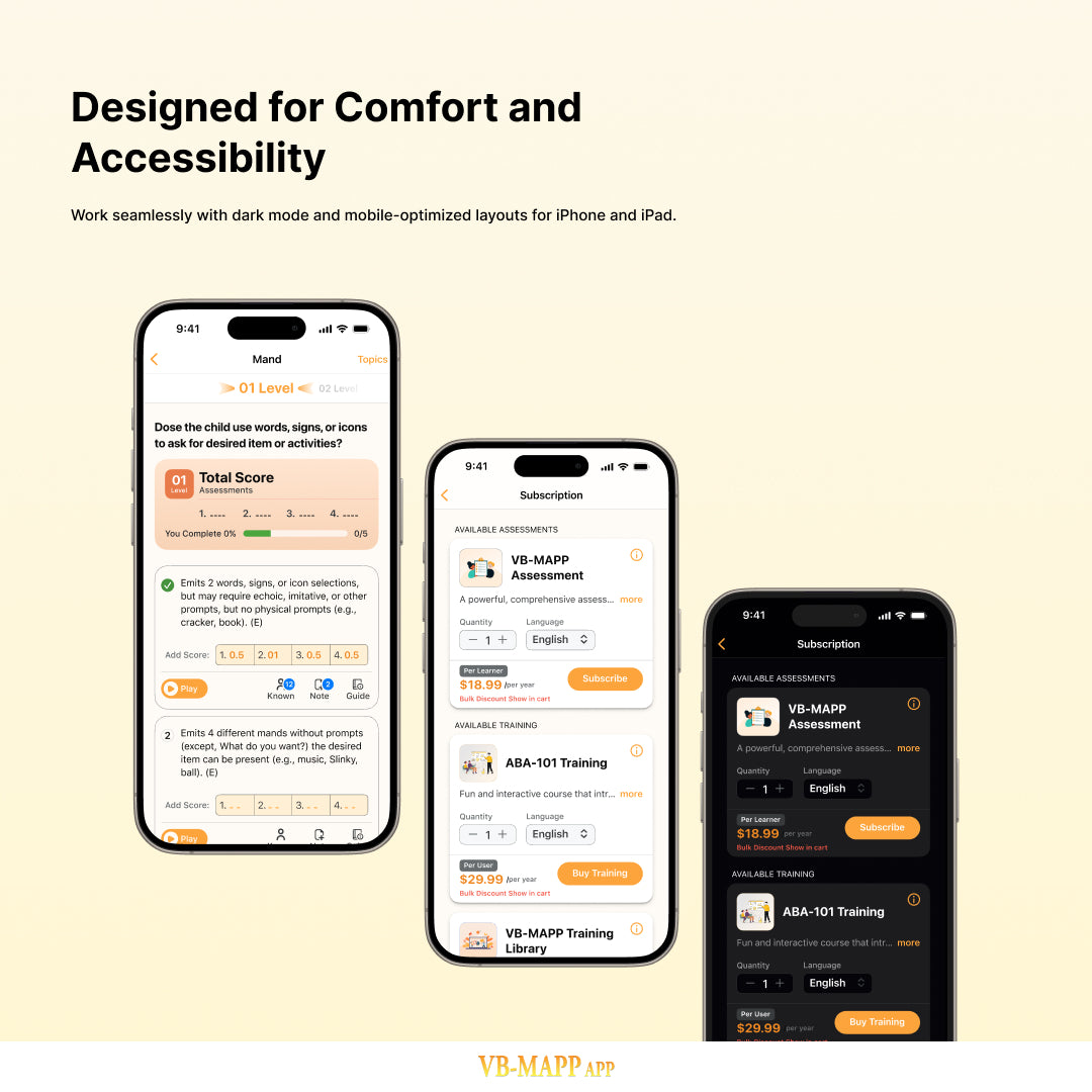 VB-MAPP App for iPhone, iPad and Web