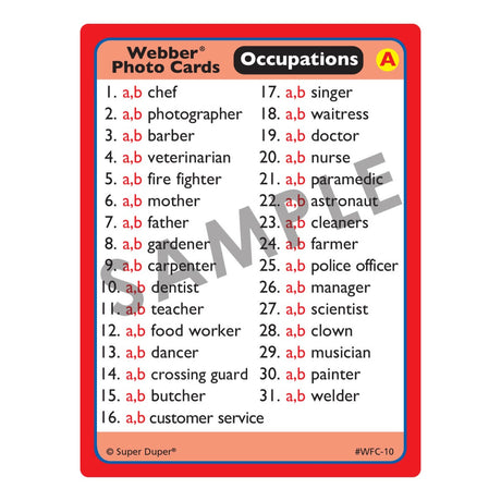 Webber Photo Cards: Occupations