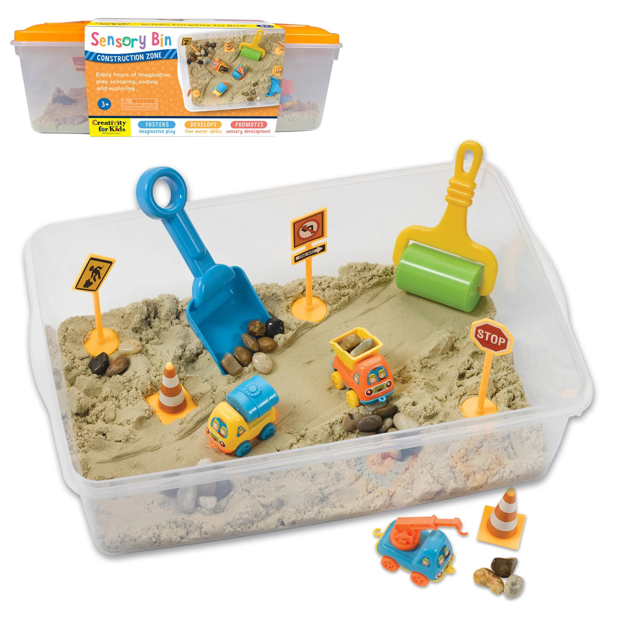Construction Zone Sensory Bin