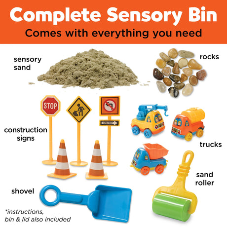 Construction Zone Sensory Bin