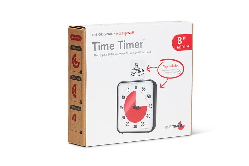 TIME TIMER 8 inch Visual Timer - 60 Minute Desk Countdown Clock with Dry  Erase Activity Card, Also Magnetic - for Kids Classroom, Homeschooling  Study