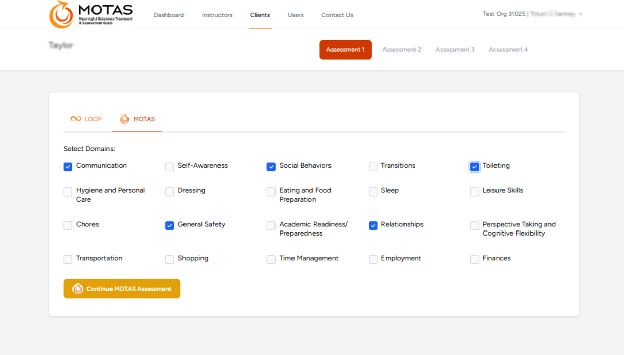 The MOTAS Online Platform