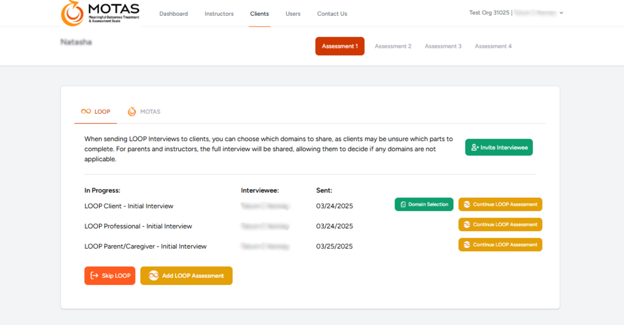 The MOTAS Online Platform