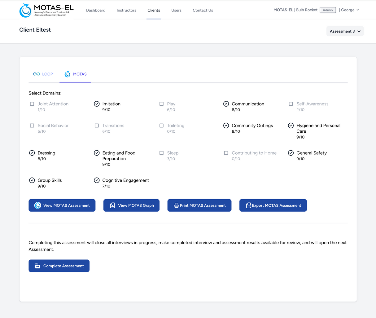 The MOTAS-EL Online Platform