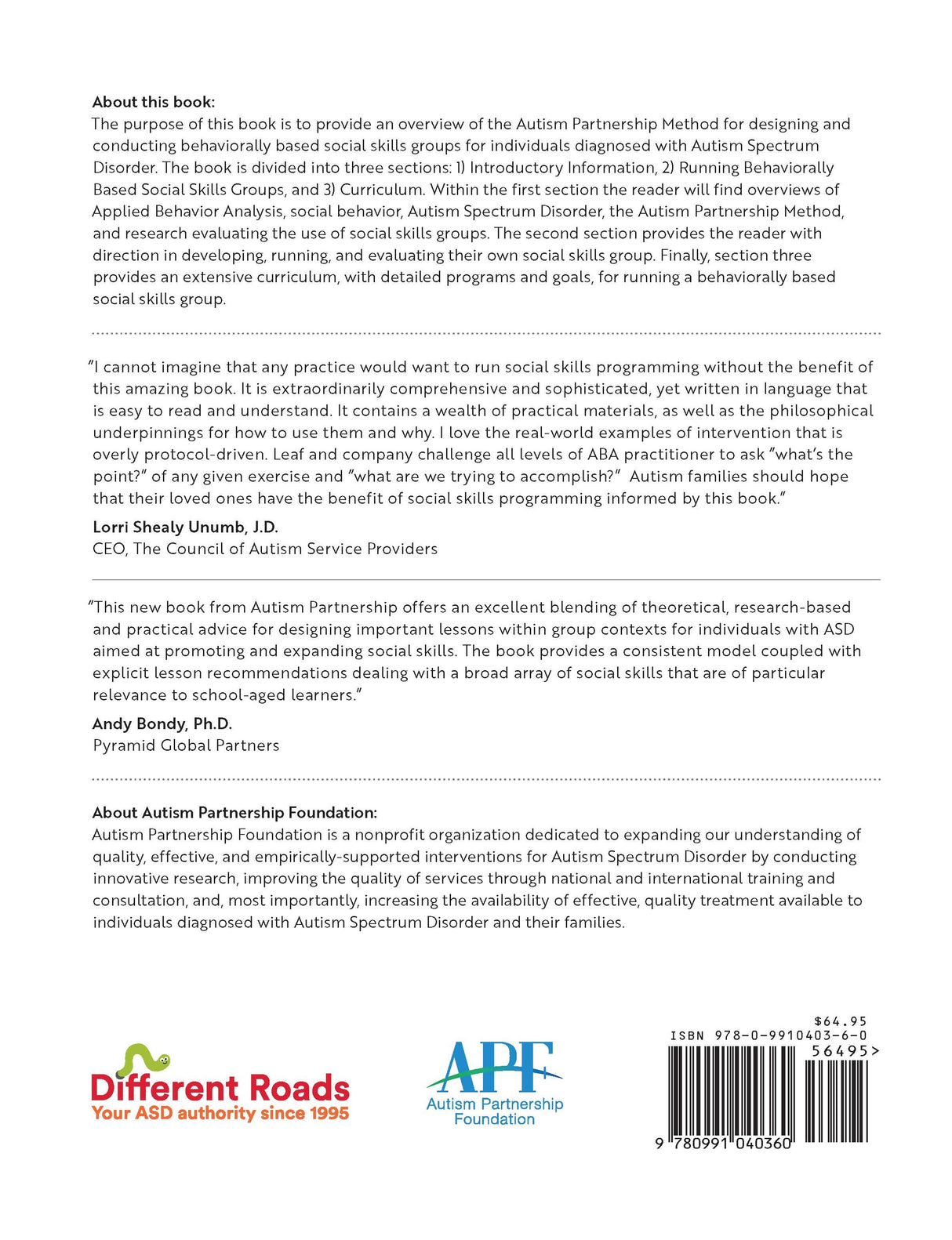 The Autism Partnership Method: Social Skills Groups