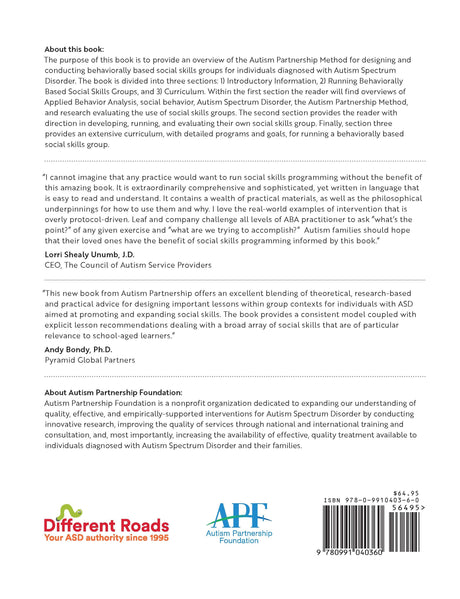 The Autism Partnership Method: Social Skills Groups