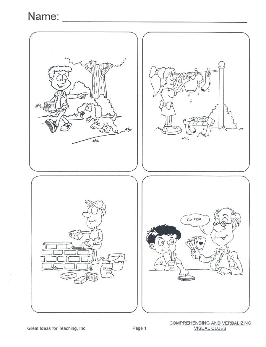 Comprehending and Verbalizing Visual Clues