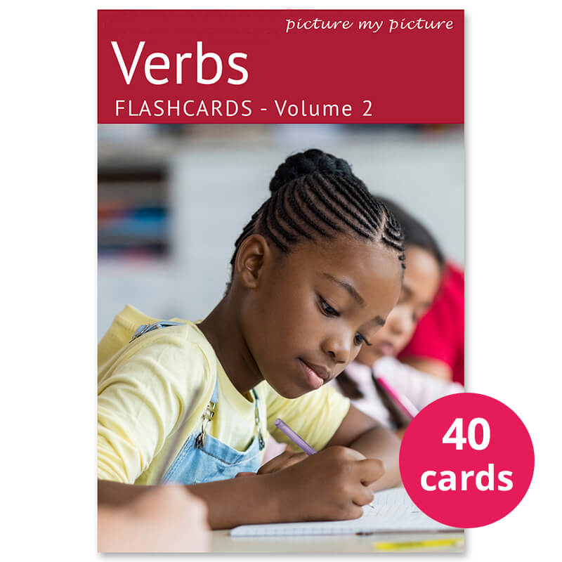 Verbs Flash Cards Volume 2: 40 Action Photo Language Cards