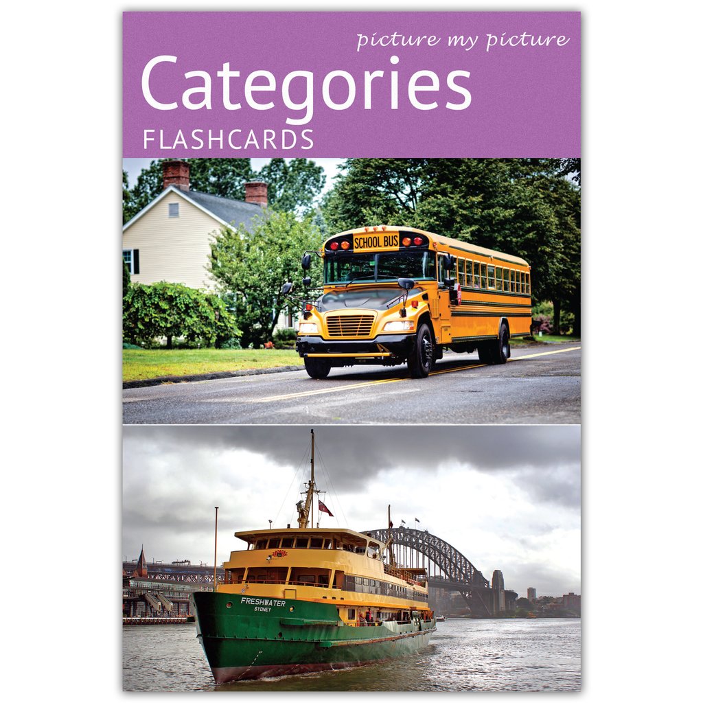 Categories Flashcards: 40 Language Photocards