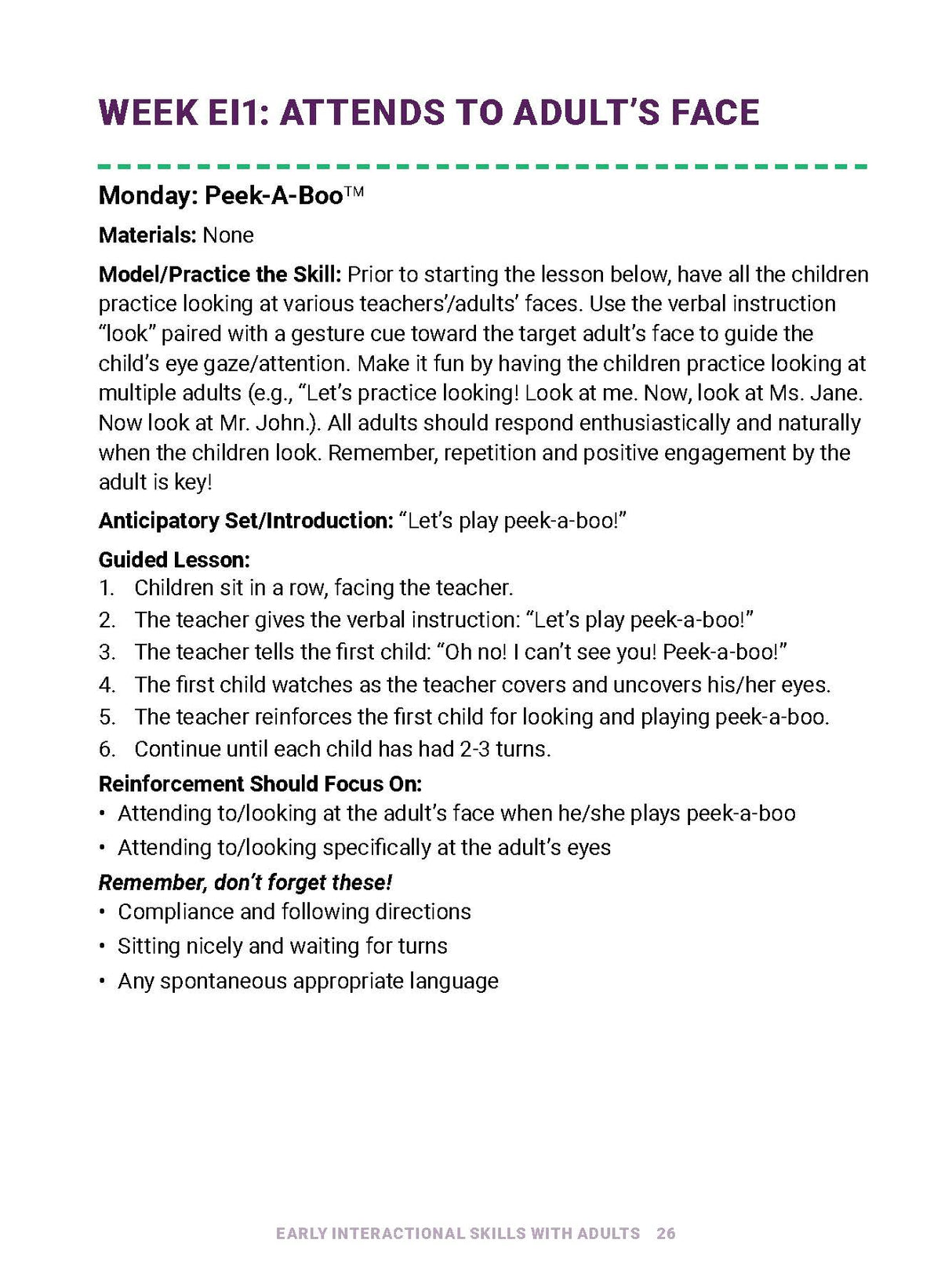 Pre-Communication Social Engagement Skills: A Curriculum for Children with Autism Spectrum Disorder and Global Delays