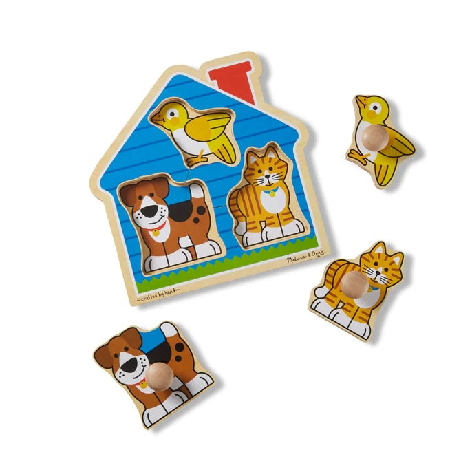 Melissa & Doug Pet Puzzle - 3 Piece | Different Roads