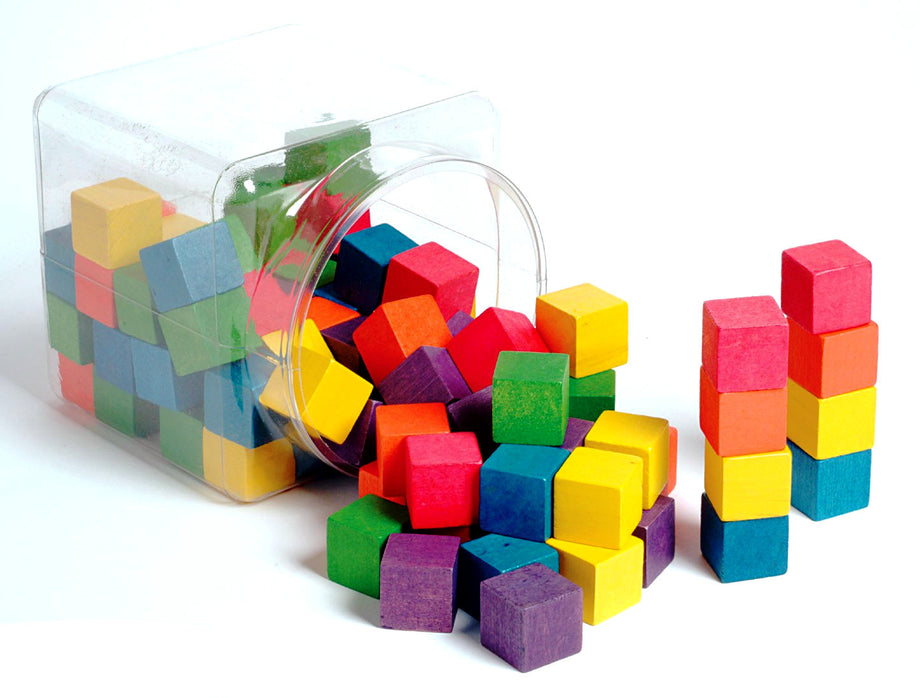 One-Inch Wooden Color Cubes