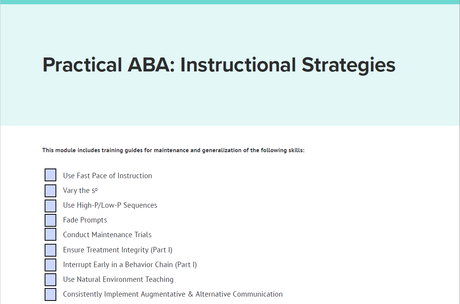 Practical ABA: Instructional Strategies: Digital Download